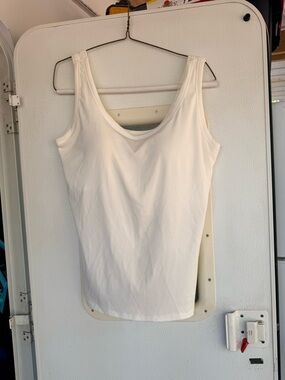 Classic Scoop Neck Tank Top — White